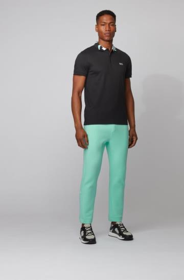 Koszulki Polo BOSS Slim Fit Czarne Męskie (Pl11700)